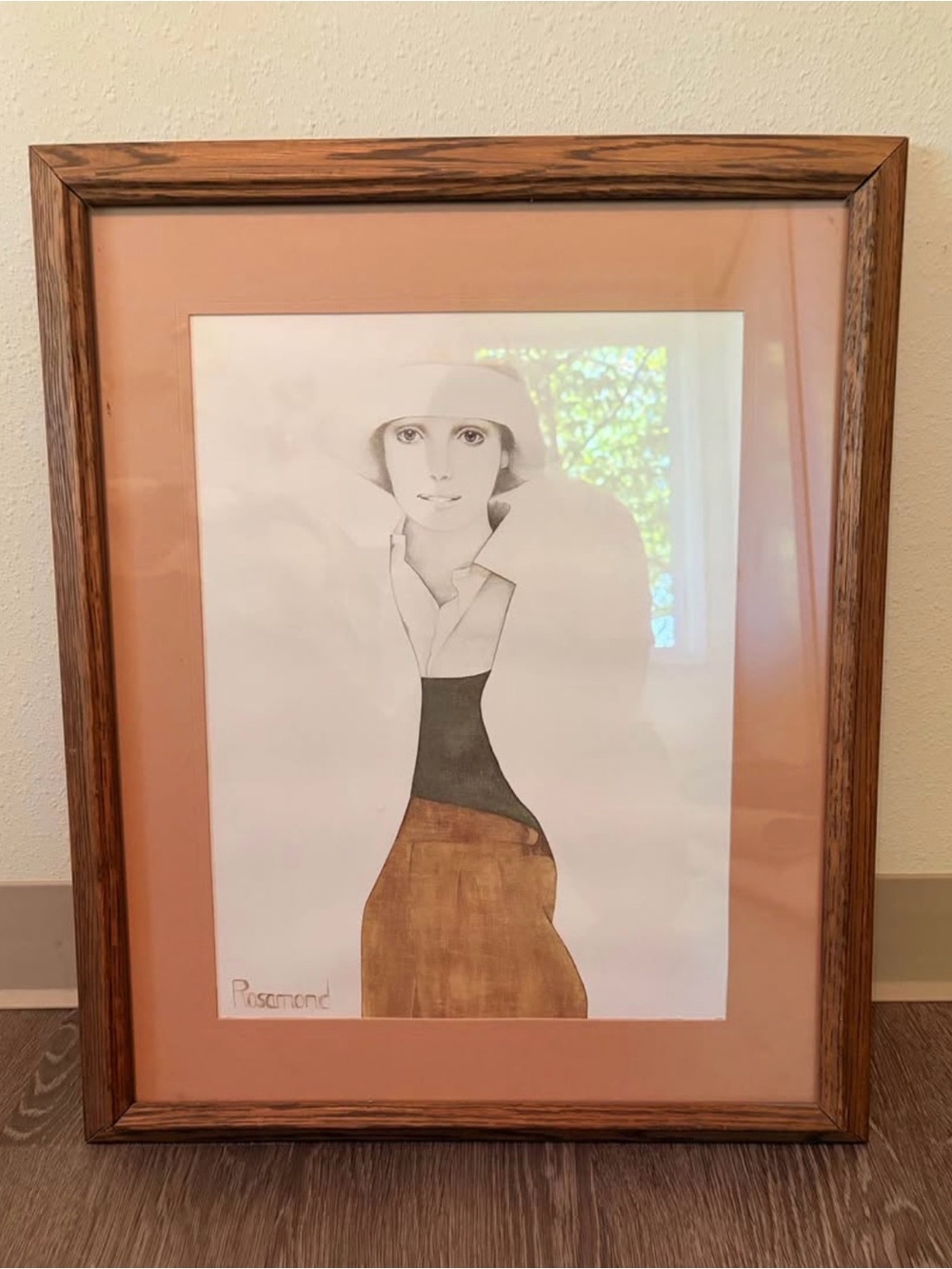 Set of 2 Vintage Framed Christine Rosamond Prints